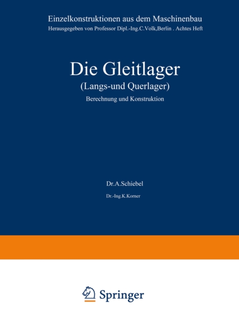 Die Gleitlager (Längs- und Querlager)