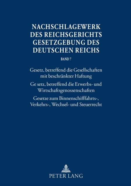 Nachschlagewerk des Reichsgerichts – Gesetzgebung des Deutschen Reichs