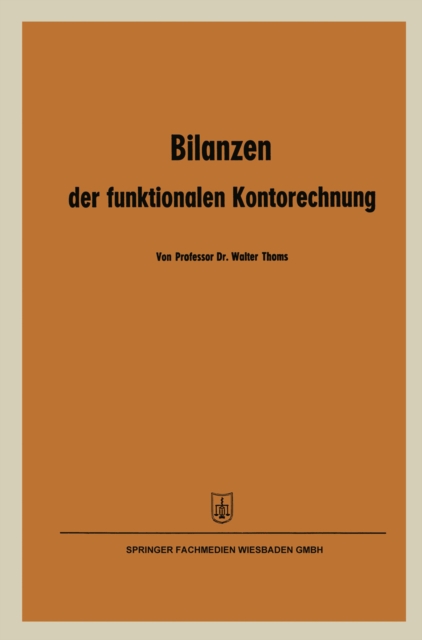 Bilanzen der funktionalen Kontorechnung