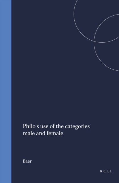 Philo's use of the categories male and female