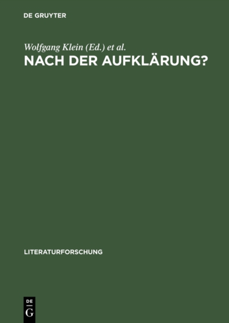 Nach der Aufklärung?
