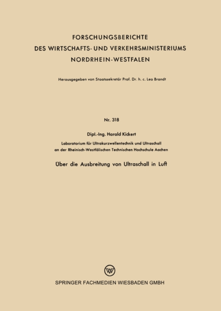 Über die Ausbreitung von Ultraschall in Luft
