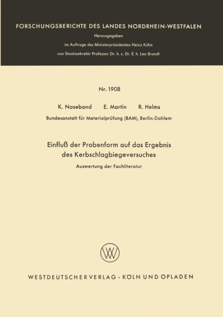 Einfluß der Probenform auf das Ergebnis des Kerbschlagbiegeversuches