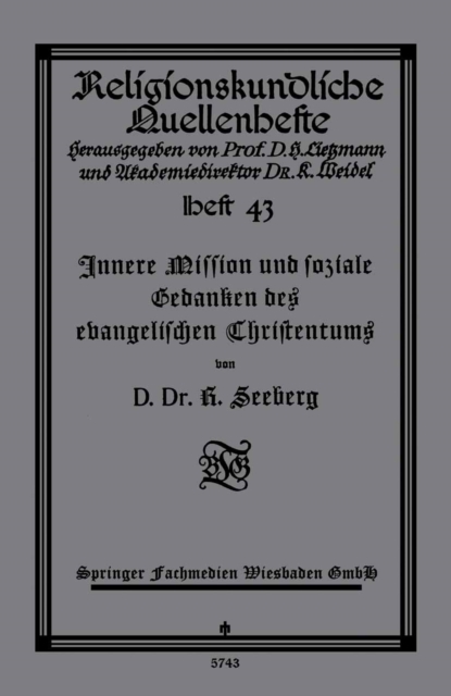 Innere Mission und soziale Gedanken des evangelischen Christentums