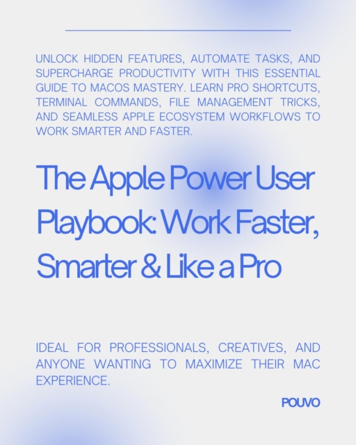 Apple Power User Playbook: Work Faster, Smarter & Like a Pro
