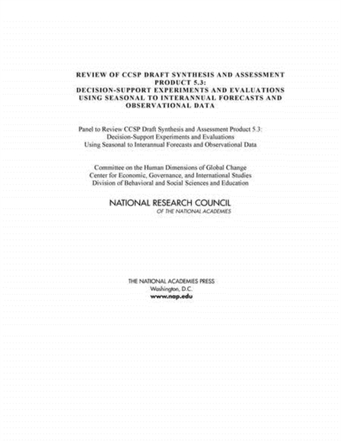 Review of CCSP Draft Synthesis and Assessment Product 5.3