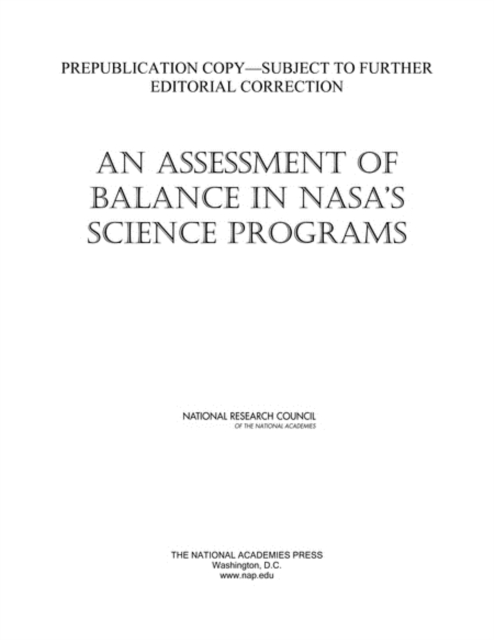 Assessment of Balance in NASA's Science Programs