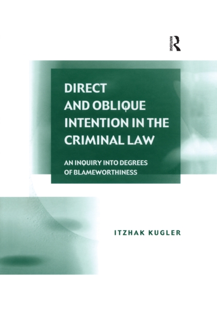 Direct and Oblique Intention in the Criminal Law