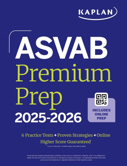 ASVAB Premium Prep 2025-2026: Includes 6 Full Length Practice Tests, 1000+ Practice Questions + Online Access to Interactive Video Lessons and Tutorials