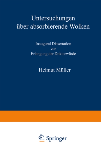 Untersuchungen über absorbierende Wolken
