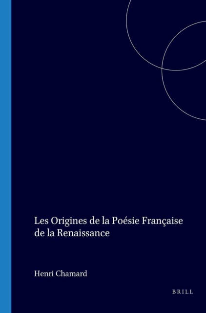 origines de la poesie francaise de la Renaissance