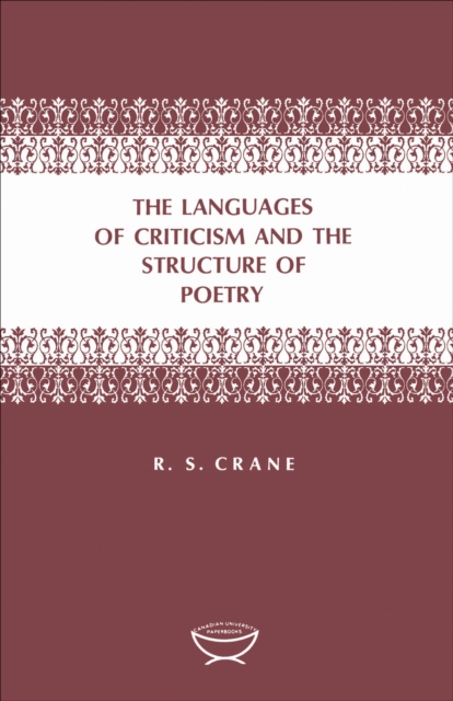 Languages of Criticism and the Structure of Poetry