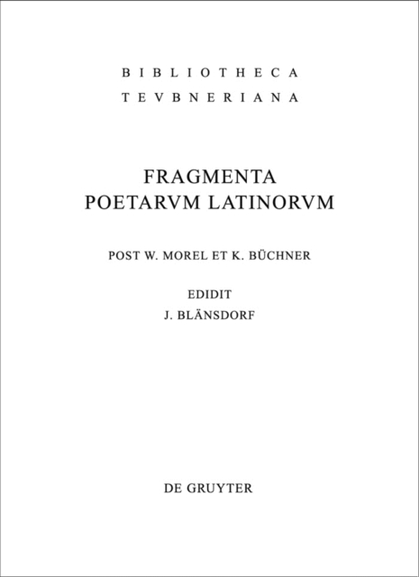 Fragmenta poetarum Latinorum epicorum et lyricorum