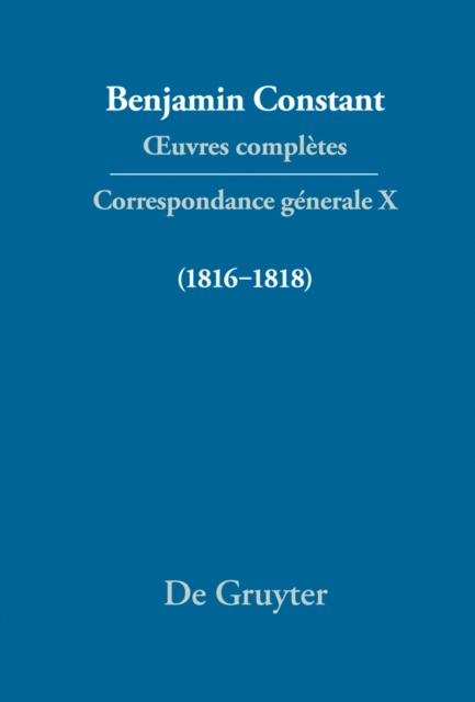 Correspondance générale 1816–1818