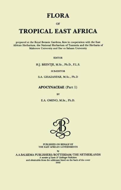 Flora of Tropical East Africa - Apocynaceae (2002)