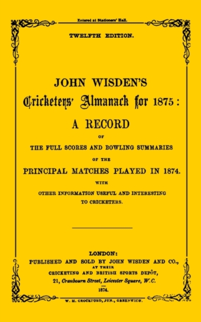 Wisden Cricketers' Almanack 1875