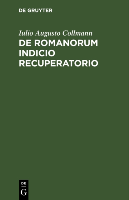 De Romanorum indicio recuperatorio