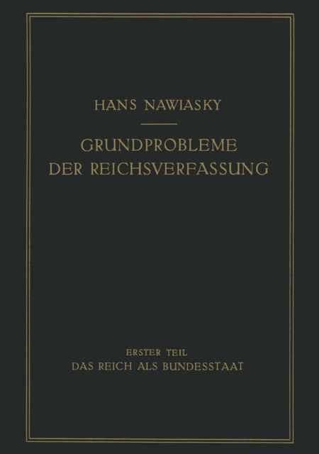 Grundprobleme der Reichsverfassung