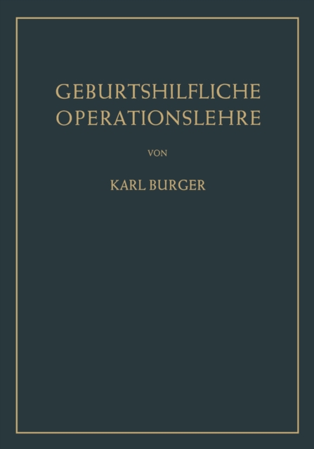 Geburtshilfliche Operationslehre