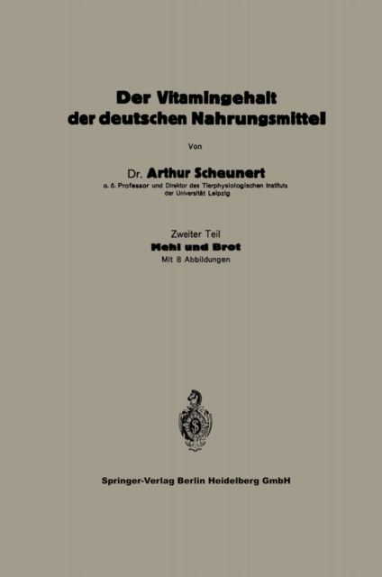 Der Vitamingehalt der deutschen Nahrungsmittel