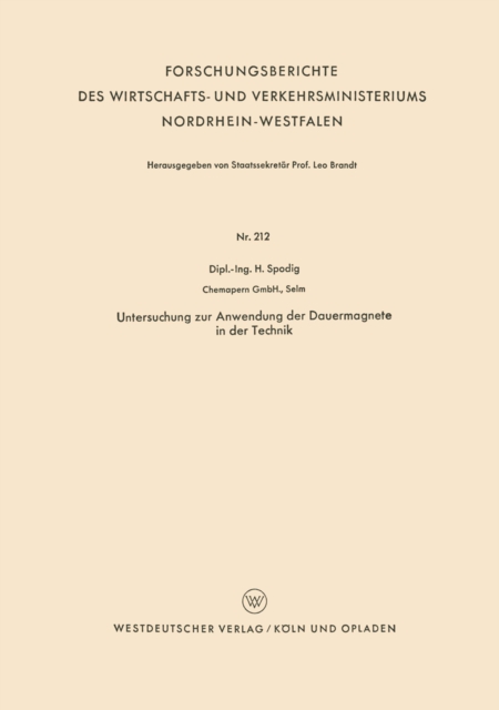 Untersuchung zur Anwendung der Dauermagnete in der Technik
