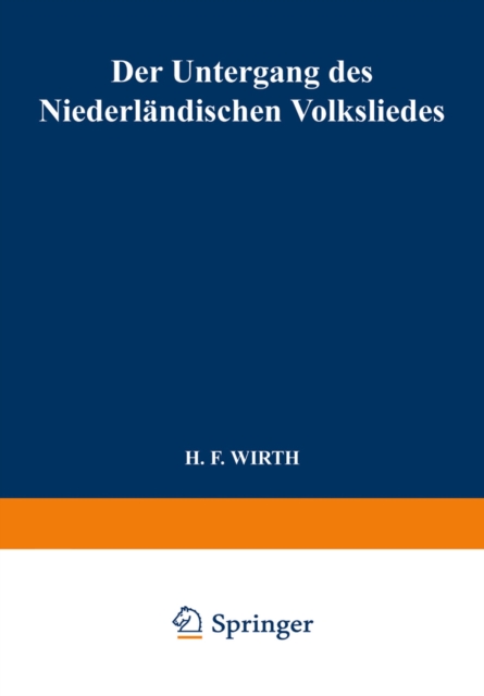 Der Untergang des Niederländischen Volksliedes