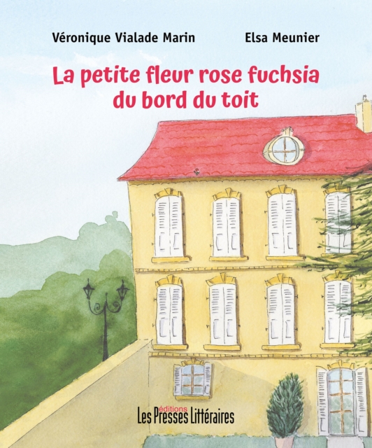 La petite fleur rose fuchsia du bord du toit