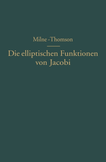 Die elliptischen Funktionen von Jacobi