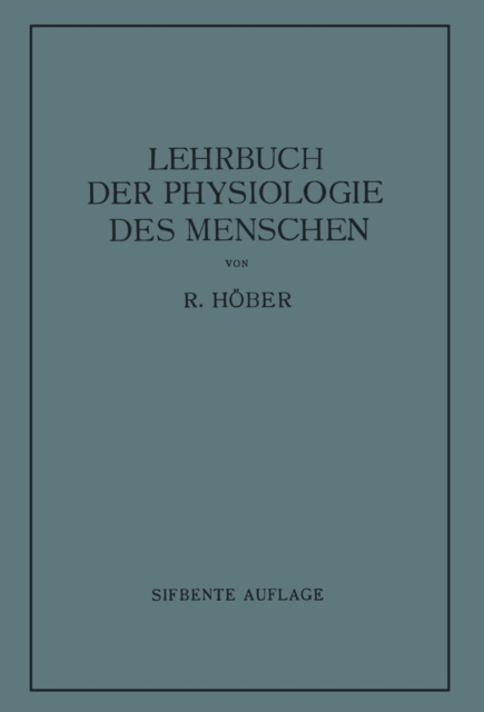 Lehrbuch der Physiologie des Menschen