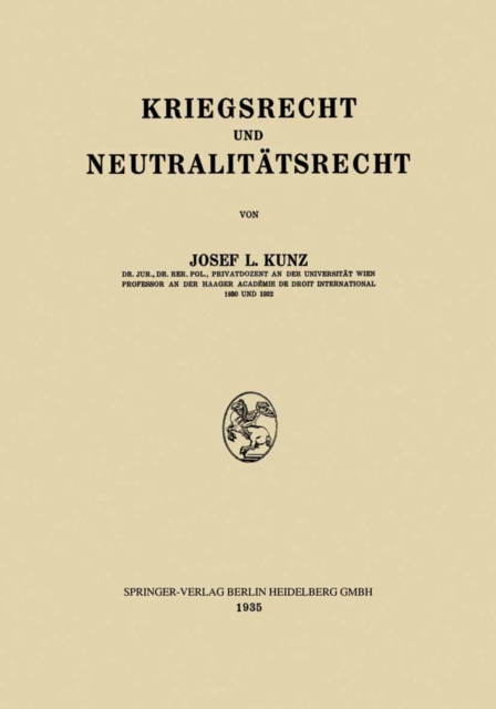 Kriegsrecht und Neutralitätsrecht
