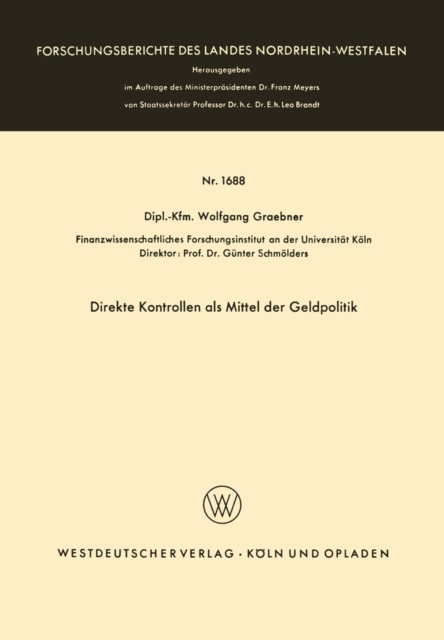 Direkte Kontrollen als Mittel der Geldpolitik