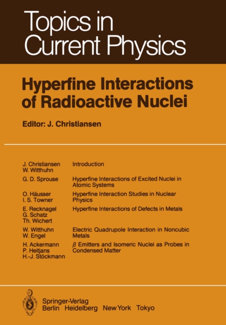 Hyperfine Interactions of Radioactive Nuclei