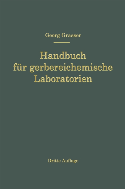 Handbuch für Gerbereichemische Laboratorien