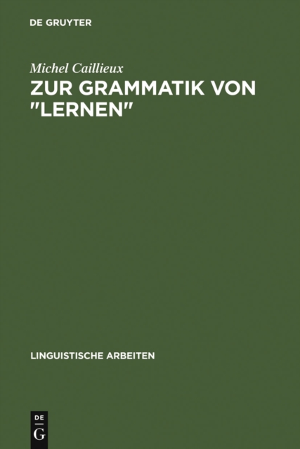 Zur Grammatik von "lernen"