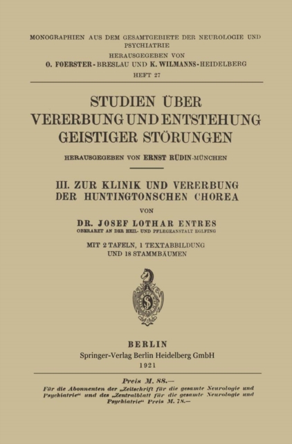 III. Zur Klinik und Vererbung der Huntingtonschen Chorea