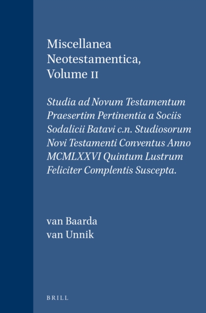 Miscellanea Neotestamentica, Volume II