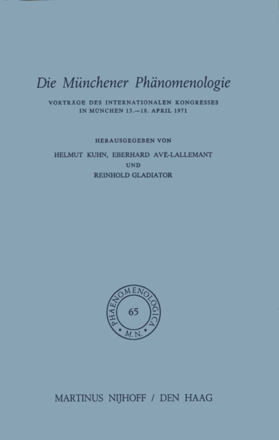 Die Münchener Phänomenologie