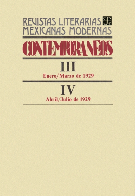 Contemporaneos III, enero-marzo de 1929 - IV, abril-julio de 1929