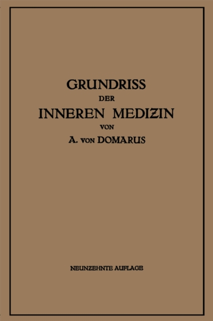 Grundriß der inneren Medizin