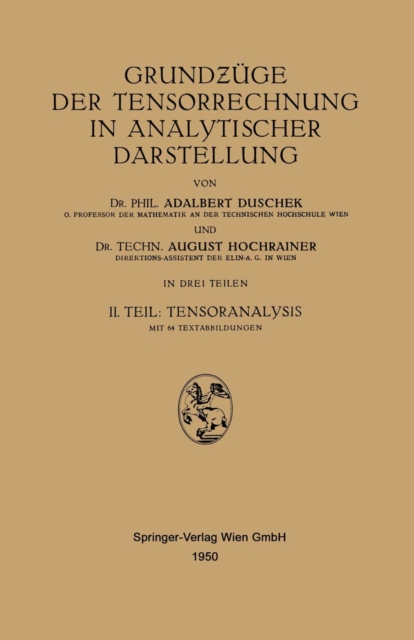 Tensorrechnung in analytischer Darstellung