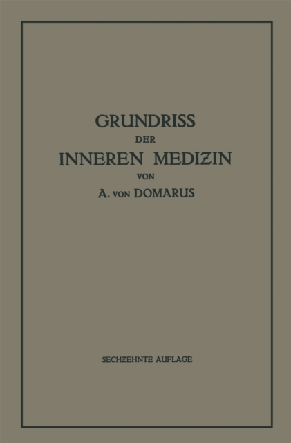 Grundriß der inneren Medizin