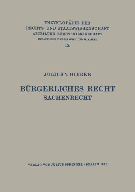 Bürgerliches Recht Sachenrecht