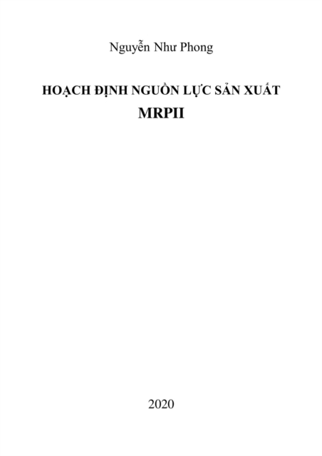 Hoach  inh Nguon Luc San Xuat MRPII