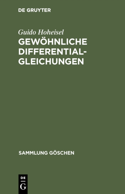 Gewöhnliche Differentialgleichungen