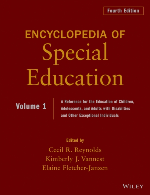 Encyclopedia of Special Education, Volume 1