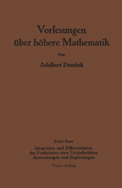 Vorlesungen über höhere Mathematik