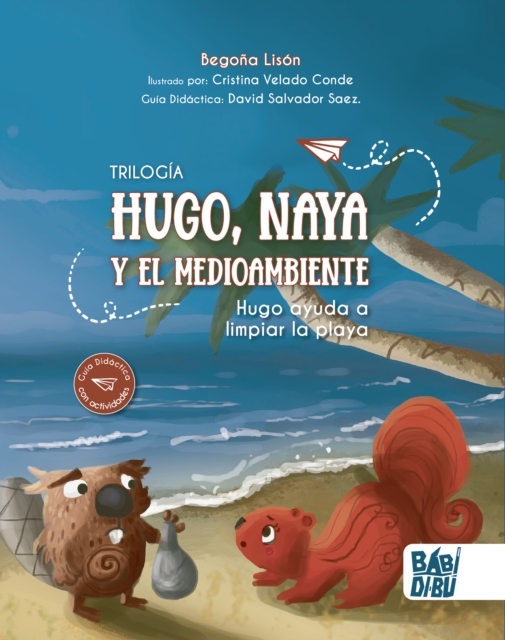 Hugo ayuda a limpiar la playa