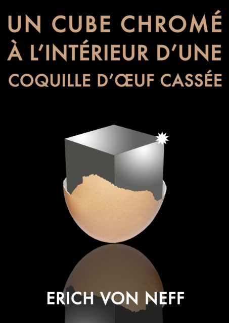 Un Cube chrome a l'interieur d'une coquille d'A uf
