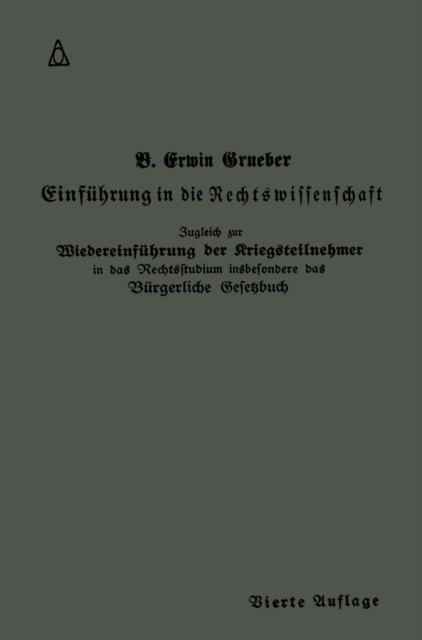 Einführung in die Rechtswissenschaft