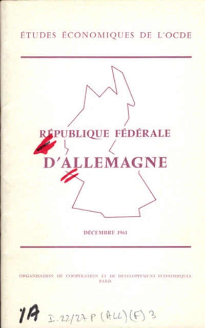 Etudes economiques de l'OCDE : Allemagne 1961